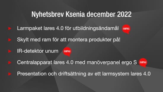 Nyhetsbrev Ksenia december 2022
